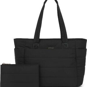 Women Puffer Tote Bag Nylon Lightweight Quilted Casual Travel Work